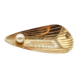 153 - BROCHE CONCHA CON PERLA CULTIVADA