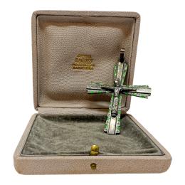 1178 - CRUZ DE PLATA CON ESMALTES DE LOS AÑOS 50