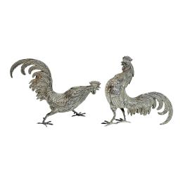 1053 - PAREJA DE GALLOS DE MEDIADOS DE SIGLO XX