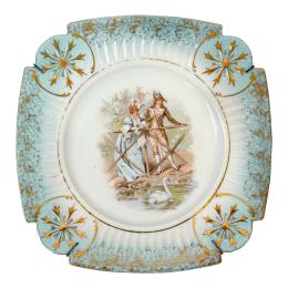 760 - PLATO EN PORCELANA DE PRINCIPIOS DE S. XX