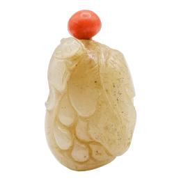 676 - SNUFF BOTTLE DE JADE BLANCO, DEL S.XVIII-XIX