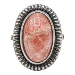 128 - ANILLO DE PLATA CON RODOCROSITA