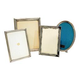 738 - CUATRO MARCOS DE PLATA DE MEDIADOS DEL SIGLO XX