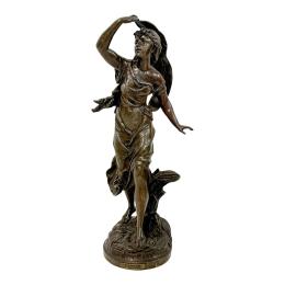1143 - FIGURA EN CALAMINA DE ESCUELA FRANCESA DE FINALES S. XIX