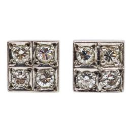 310 - PENDIENTES ROSETÓN CON BRILLANTES