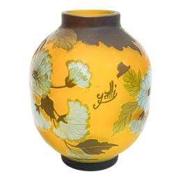37 - JARRÓN FRANCÉS EN PÂTE DE VERRE DE FINALES SIGLO XX
