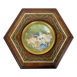 1259 - MINIATURA FRANCESA ENMARCADA DE PRINCIPIOS DEL S.XX