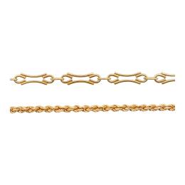 227 - DOS PULSERA DE ORO