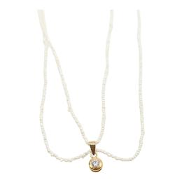 188 - COLLAR DE PERLAS ALJOFAR Y BRILLANTE
