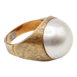 122 - ANILLO CON PERLA DE LOS AÑOS 60