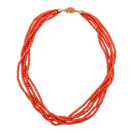 203 - COLLAR ITALIANO DE CORAL, MEDIADOS S.XX