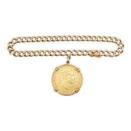 331 - PULSERA CON MONEDA, AÑOS 70