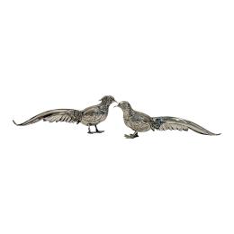 1050 - PAREJA DE FAISANES DE PLATA DE MEDIADOS DE S. XX