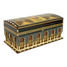 1237 - CAJA JOYERO DE ESTILO HISPANO ÁRABE SEGUNDA MITAD DEL S.XX