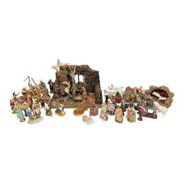 1319 - CONJUNTO DE FIGURAS DE PESEBRE DE MEDIADOS DEL S.XX
