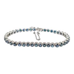 352 - PULSERA RIVERE DE ZAFIROS, MEDIADOS S.XX