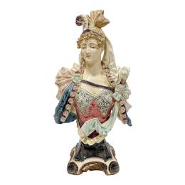 685 - BUSTO DE DAMA EN PORCELANA DE PRINCIPIOS DEL S.XX