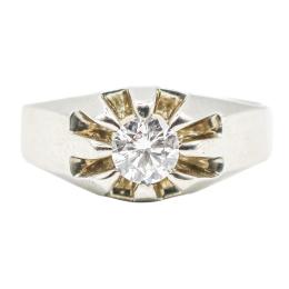 134 - ANILLO SOLITARIO CON BRILLANTE, AÑOS 70