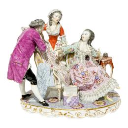 519 - GRUPO EN PORCELANA DE LA PRIMERA MITAD DE SIGLO XX