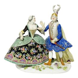 520 - GRUPO EN PORCELANA ALEMANA DE LA PRIMERA MITAD DE S. XX