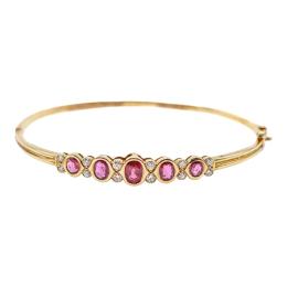 259 - PULSERA ESCLAVA CON RUBÍES Y BRILLANTES