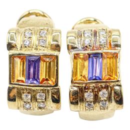 295 - PENDIENTES DE PLATA CON CIRCONITAS DE COLOR