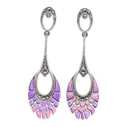 306 - PENDIENTES LARGOS CON ESMALTES