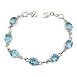 359 - PULSERA DE PLATA CON TOPACIOS