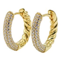 269 - PENDIENTES ARGOLLAS CON CIRCONITAS