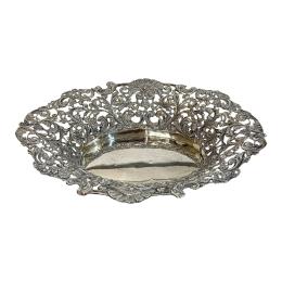 716 - CENTRO DE MESA CALADO EN PLATA DE MEDIADOS DEL S.XX