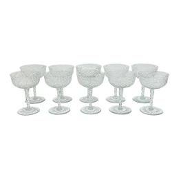 20 - CONJUNTO DE 10 COPAS DE CHAMPAGNE DE MEDIADOS DEL S.XX