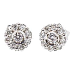 164 - PENDIENTES ROSETONES CON BRILLANTES