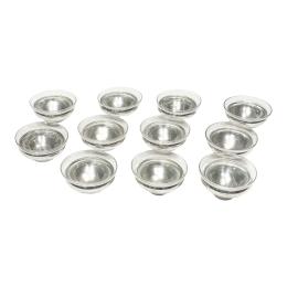 726 - CONJUNTO DE BOLES EN PLATA Y CRISTAL 