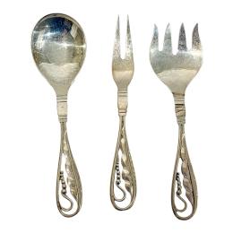 778 - TRES CUBIERTOS DE PLATA GEORG JENSEN