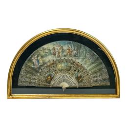 853 - ABANICO CON ABANIQUERA DE PRINCIPIOS DEL S.XX