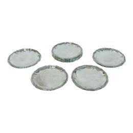 699 - 12 PLATOS PANEROS DE PLATA DE MEDIADOS S. XX