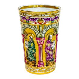 215 - JARRÓN EN PORCELANA DE CAPODIMENTE DE MEDIADOS DEL S.XX
