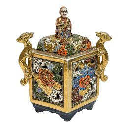 455 - INCENSIARIO JAPONES EN CERAMICA SATSUMA 