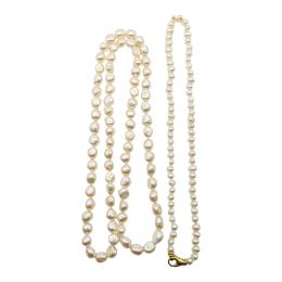 128 - DOS COLLARES DE PERLAS