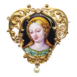 80 - BROCHE CON ESMALTE DEL S.XIX