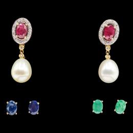 187 - PENDIENTES LARGOS DESMONTABLES CON PERLAS