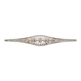 68 - BROCHE ALFILER CON DIAMANTES, AÑOS 30
