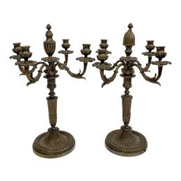 1097 - PAREJA DE CANDELABROS DEL PRIMER CUARTO DEL S.XX
