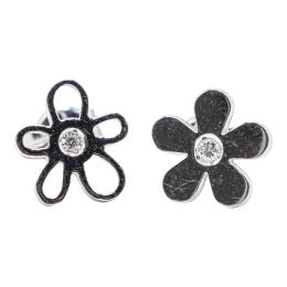 299 - PENDIENTES FLOR CON BRILLANTES