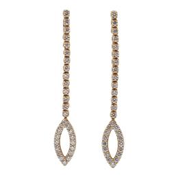 304 - PENDIENTES LARGOS CON BRILLANTES