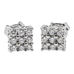 331 - PENDIENTES ROSETONES CON BRILLANTES