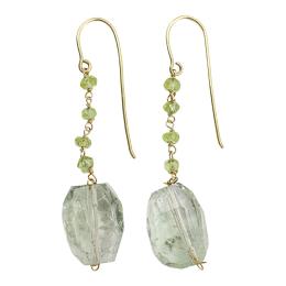 311 - PENDIENTES LARGOS CON OLIVINAS