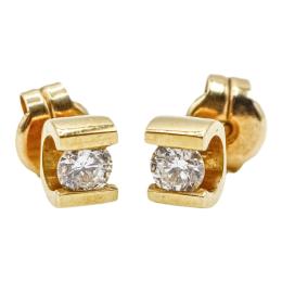 334 - PENDIENTES SOLITARIO CON BRILLANTES