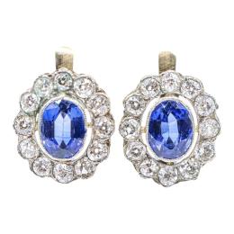333 - PENDIENTES ROSETONES DE MEDIADOS S.XX