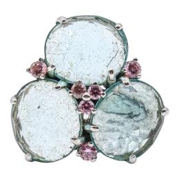 37 - ANILLO CON CUARZOS AZULES 